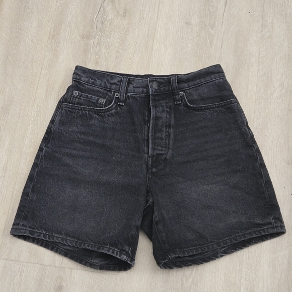 Rag & Bone Maya High Rise 6” Short in Black Modest Size 23 - Picture 3 of 11